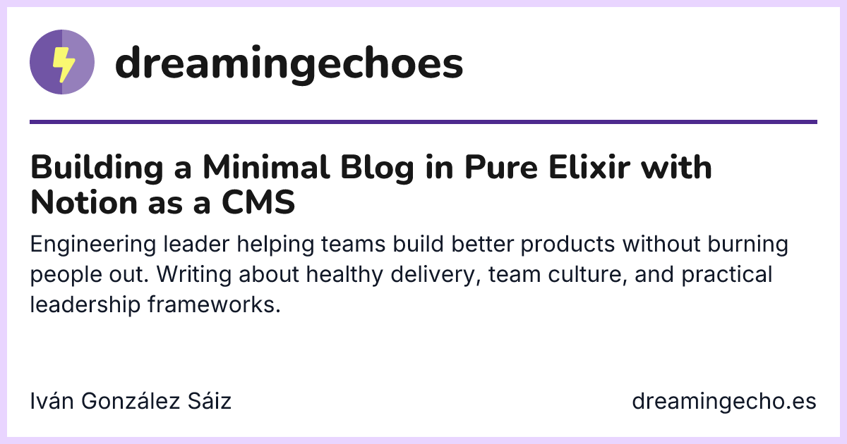 Building a Minimal Blog in Pure Elixir with Notion as a CMS